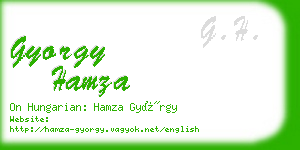 gyorgy hamza business card